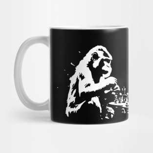 monkeys play chess Mug